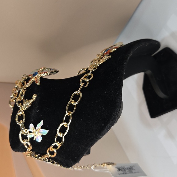 🔹️Betsey Johnson 🔹Nautical  Seashell Charm Necklace, Bracelet Ring Earring Set - Picture 7 of 17